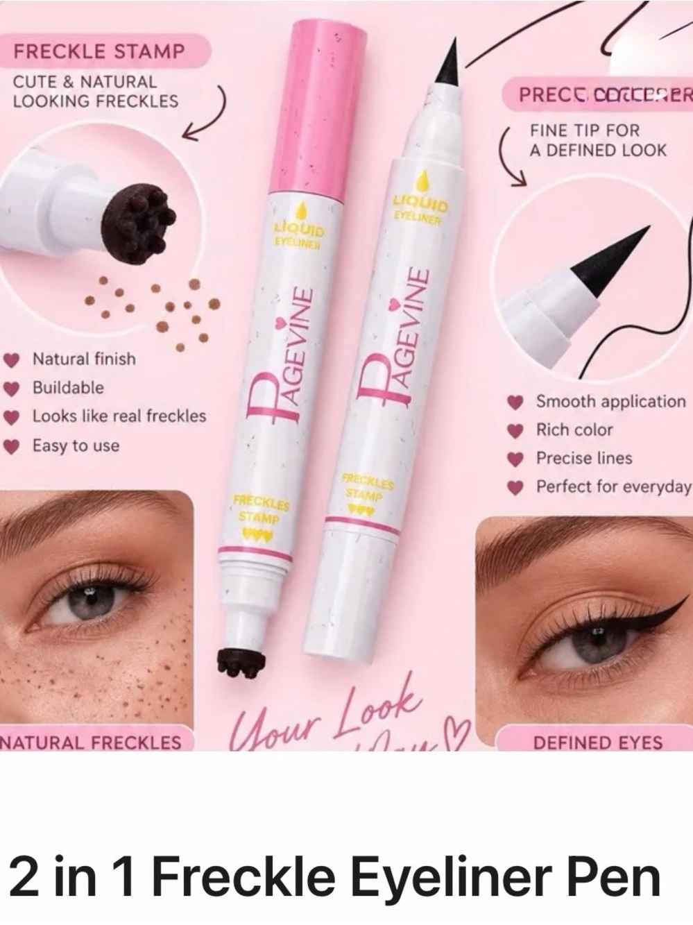 2-in-1 Freckle & Liquid Eyeliner Pen